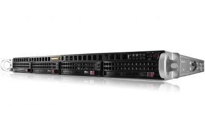 1U Rackmount Server - 4 Hot-Swap Bays - 4 LAN ports - 48V DC Power-front