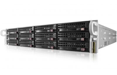 2U Rackmount Server - 12 Hot-swap bays - Redundant Power-front
